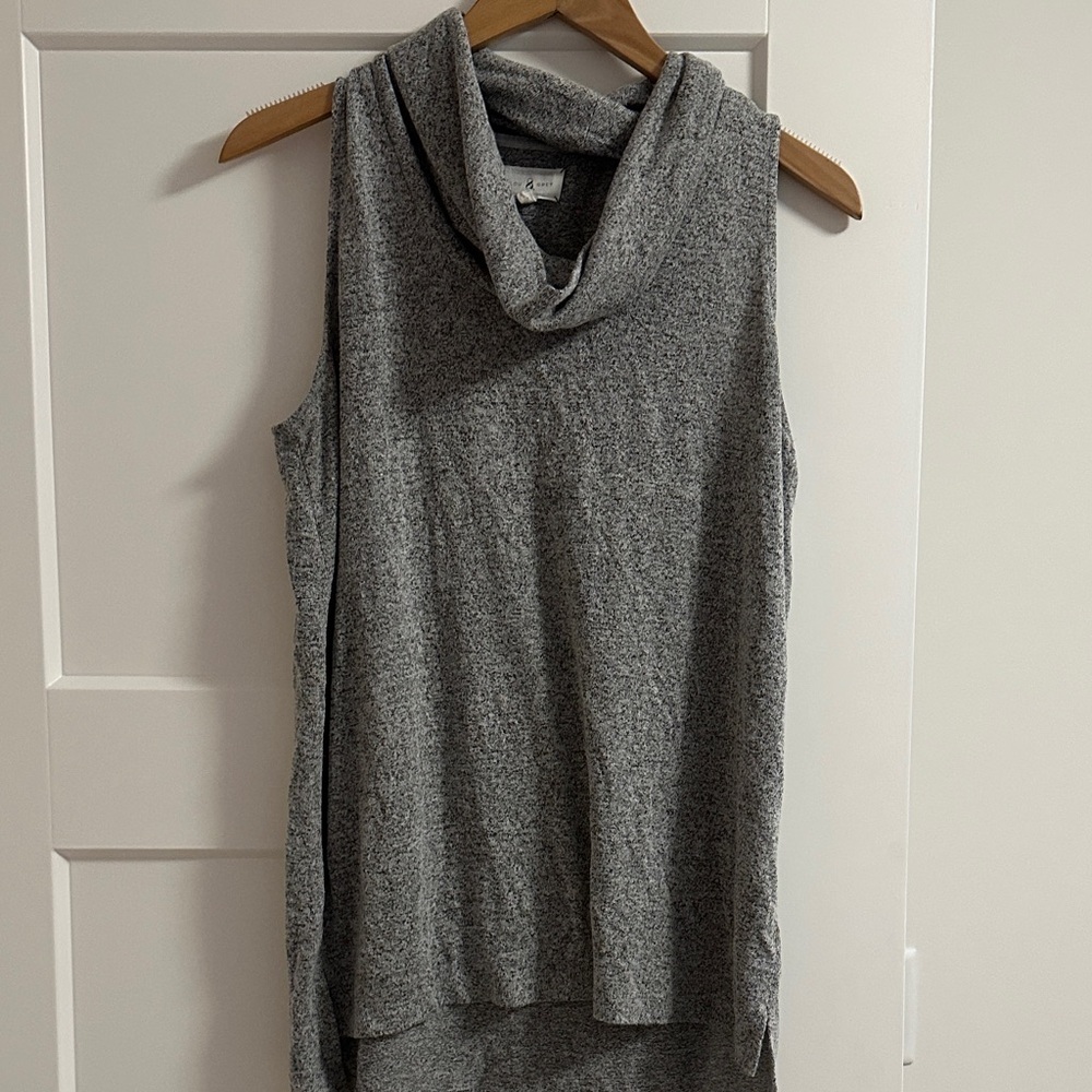 Lou & Grey Sleeveless Cowl Neck Tunic - Heather Gray